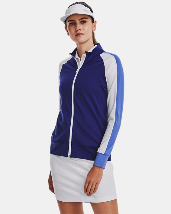 Women's UA Storm Midlayer Full-Zip, Blue, pdpMainDesktop image number 0